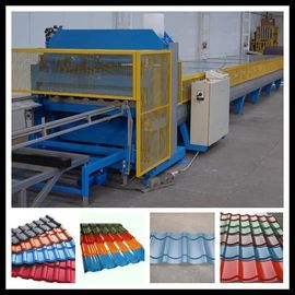 1100 प्रकार रंग स्टील छत रोल बनाने की मशीन / टाइल बनाने की मशीन हाइड्रोलिक कटिंग