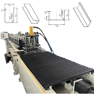 चौड़ाई समायोज्य धातु यू चैनल स्टील अस्तर प्रोफाइल वाल्व मशीन